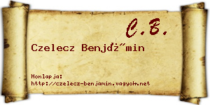 Czelecz Benjámin névjegykártya